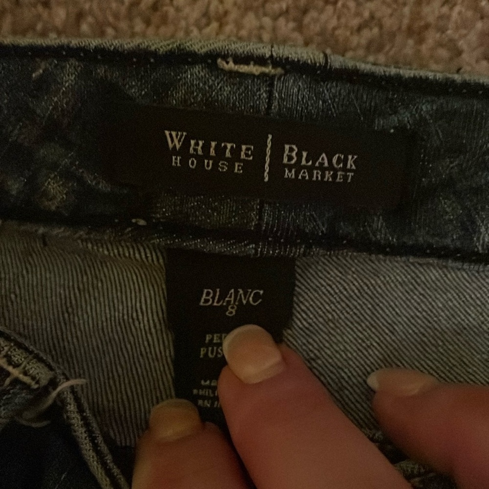 White House Black Market  Pedal Pusher Blue Denim Jeans - Picture 3 of 8